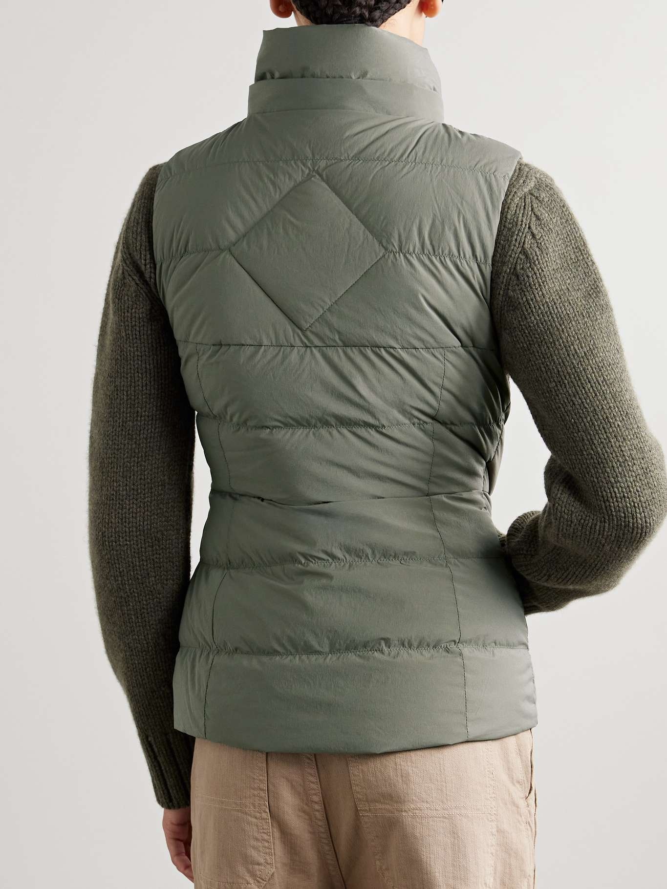 Clair hooded quilted padded shell down vest - 5