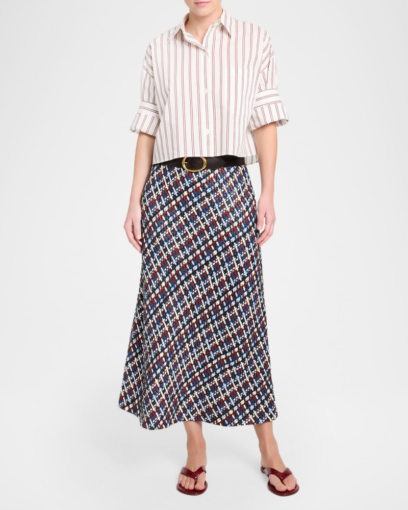 TWP Next Ex Striped Cropped Shirt outlook