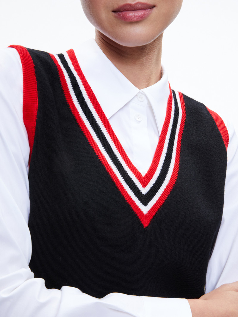 ORLY SWEATER VEST COMBINATION TOP 5