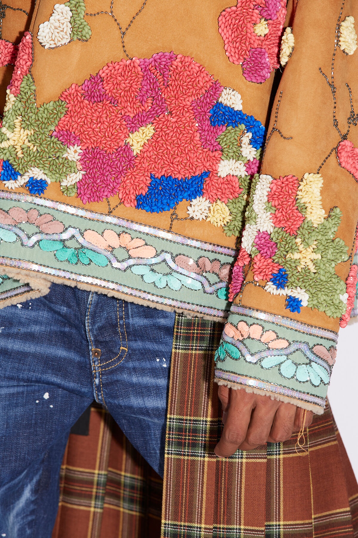 FLOWER EMBROIDERED ANORAK - 6