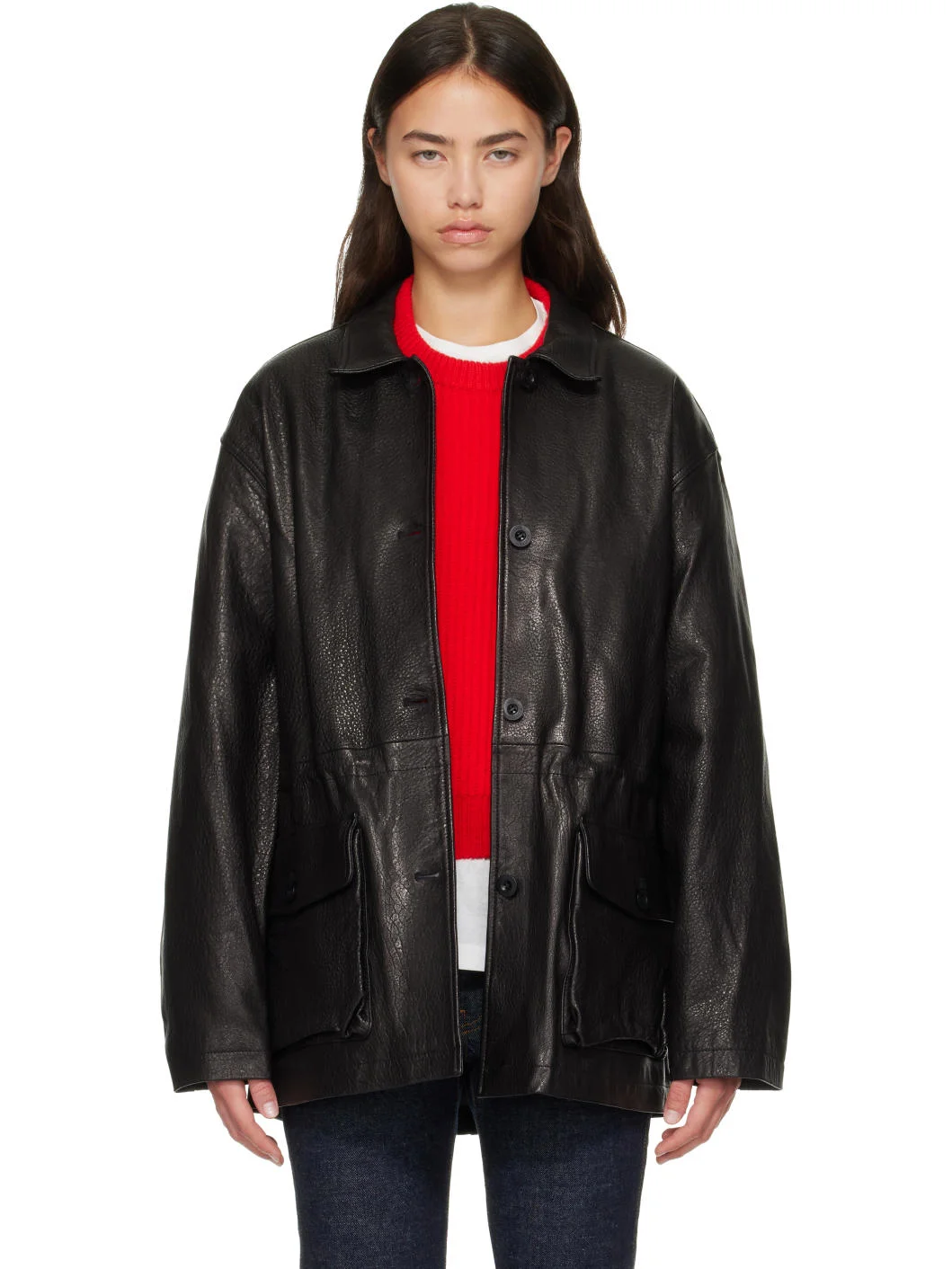 Black Arden Leather Jacket - 1