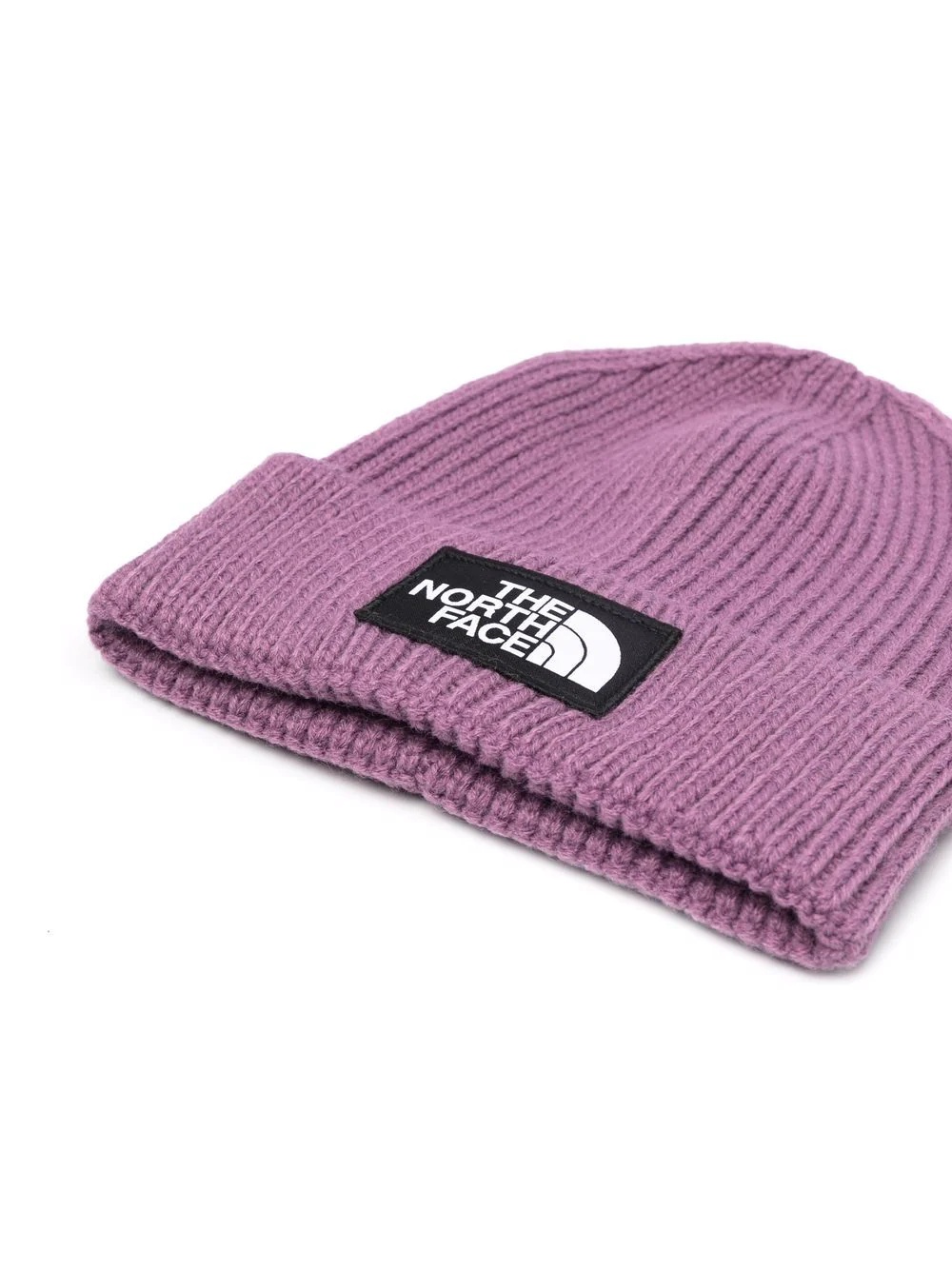 Box logo-patch ribbed beanie - 2