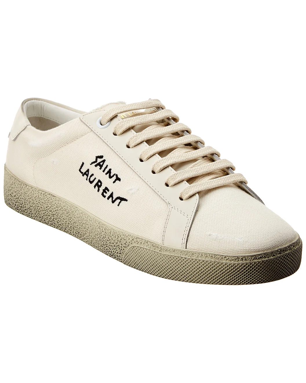 Saint Laurent Court Classic SL/06 Canvas & Leather Sneaker - 1