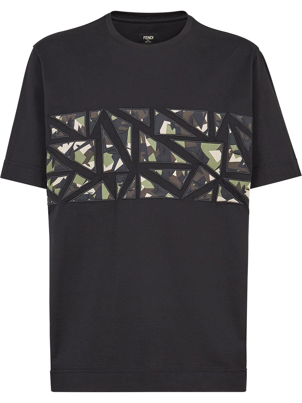 camouflage patches T-shirt - 1