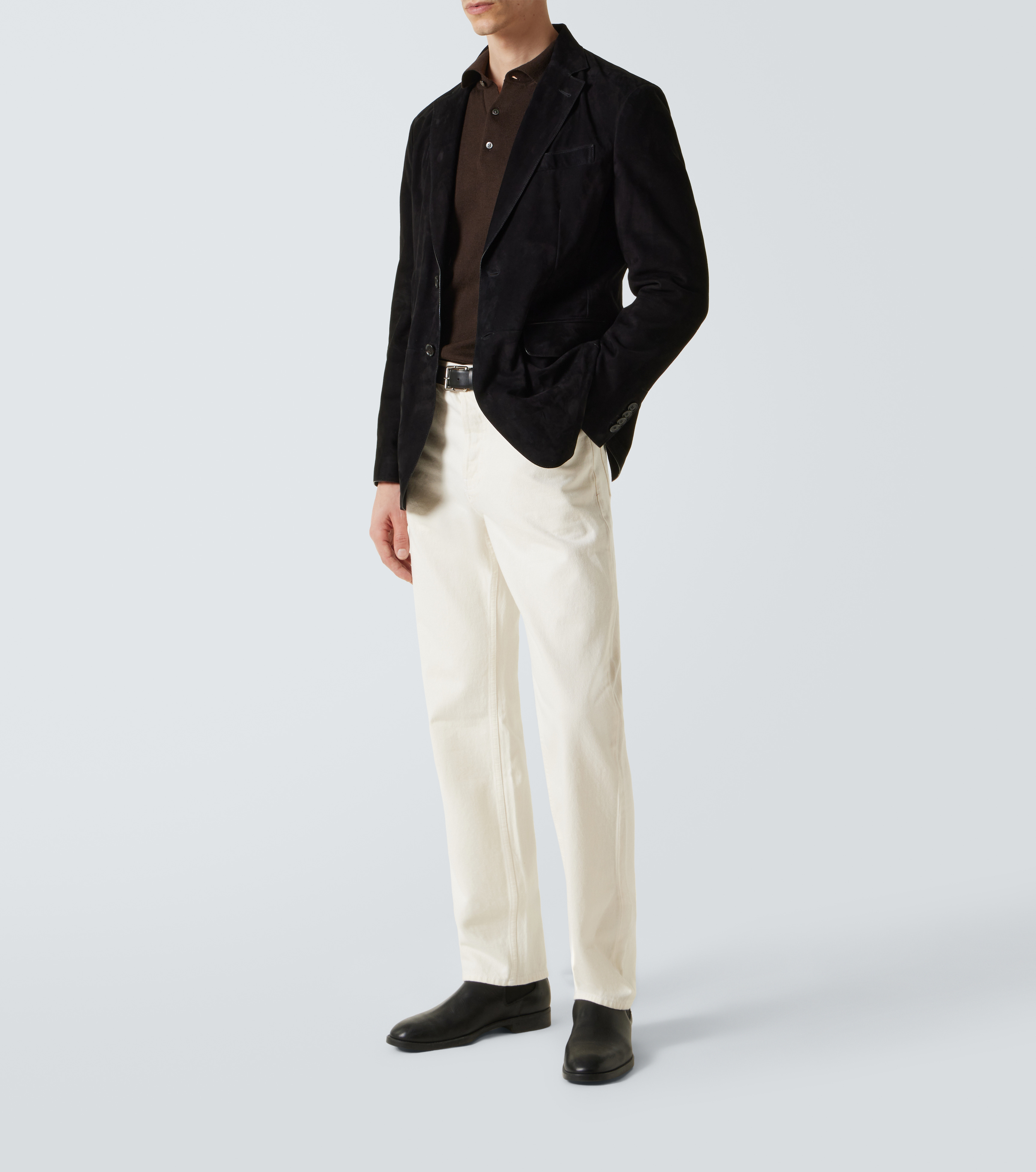 Monti single-breasted suede blazer - 2