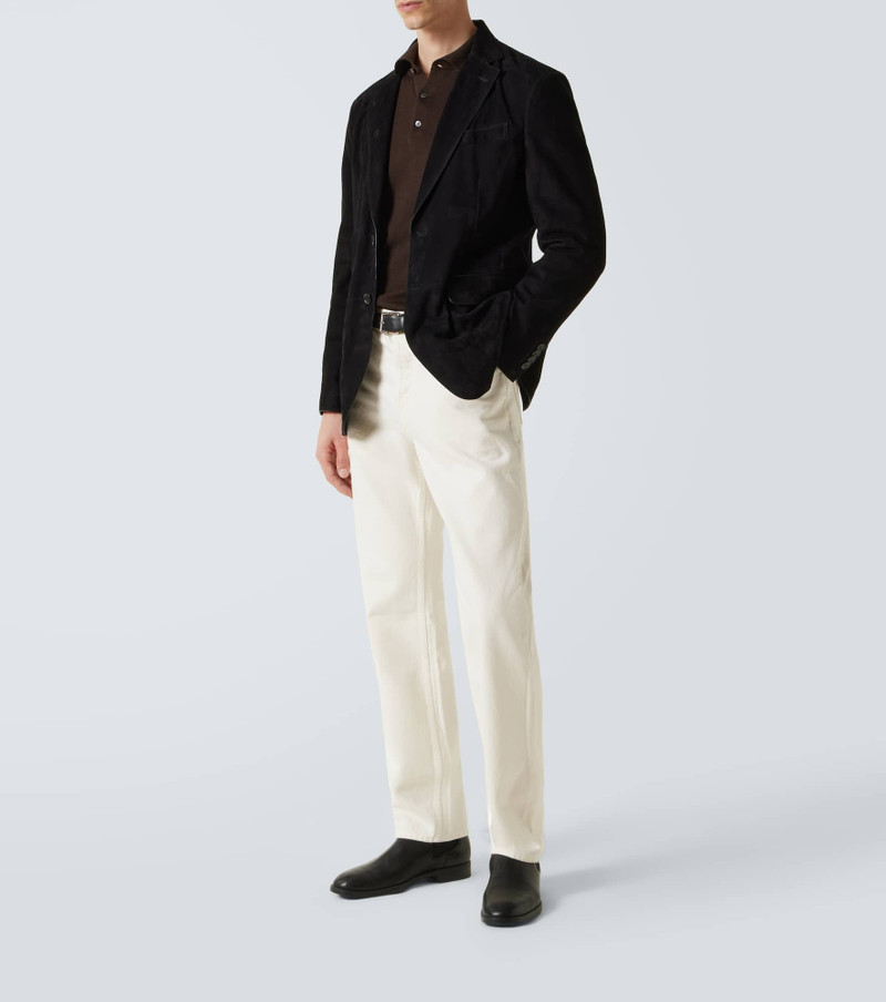 Brioni Monti single-breasted suede blazer outlook