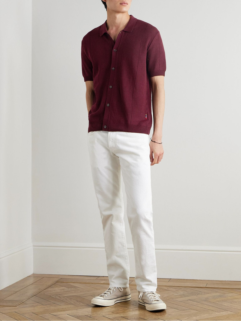 ORLEBAR BROWN Tiernan Cotton Shirt Burgundy outlook