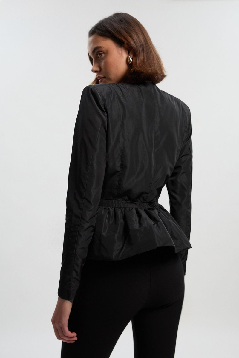 Drama Taffeta Rosette Woven Jacket 5