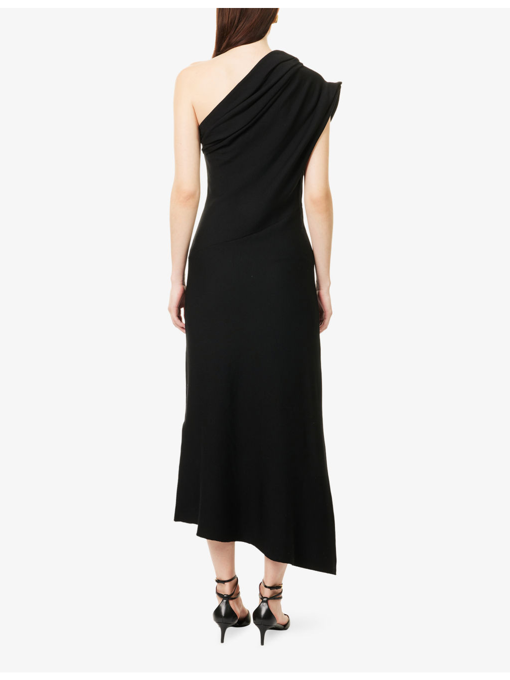 Coast One-Shoulder Wool-Blend Maxi Dress - 4