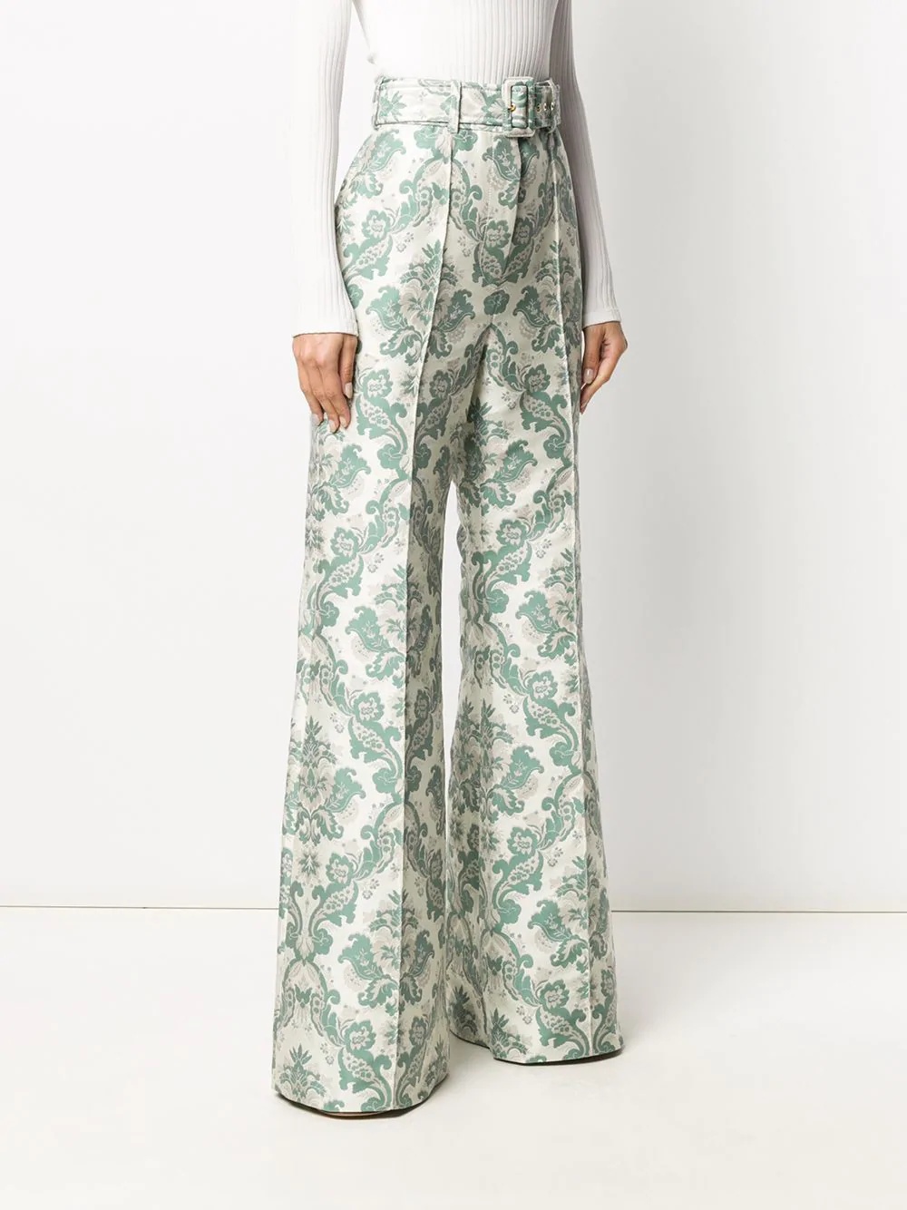 Ladybeetle brocade wool trousers - 3