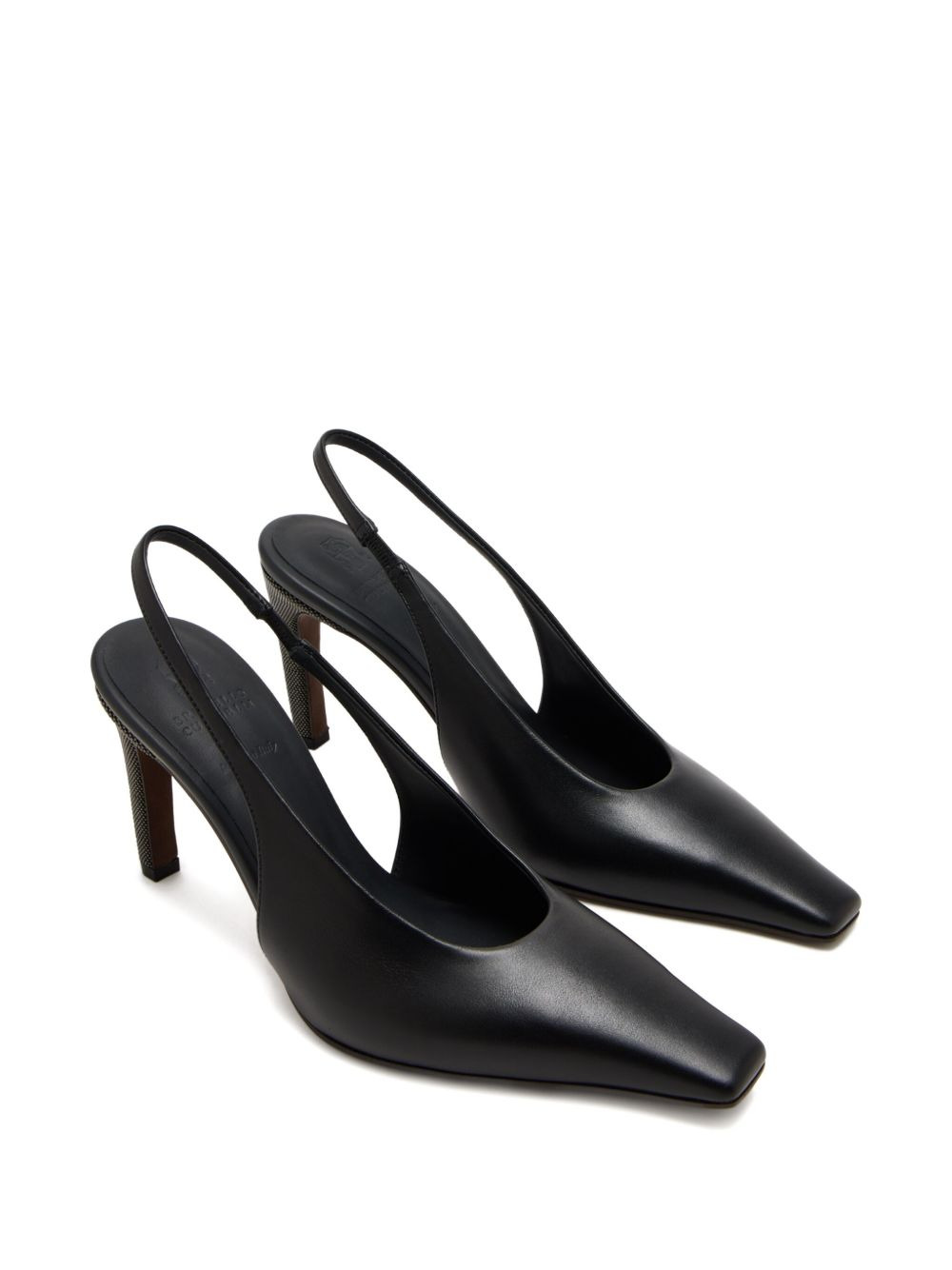 80mm slingback embellished heel pumps - 2