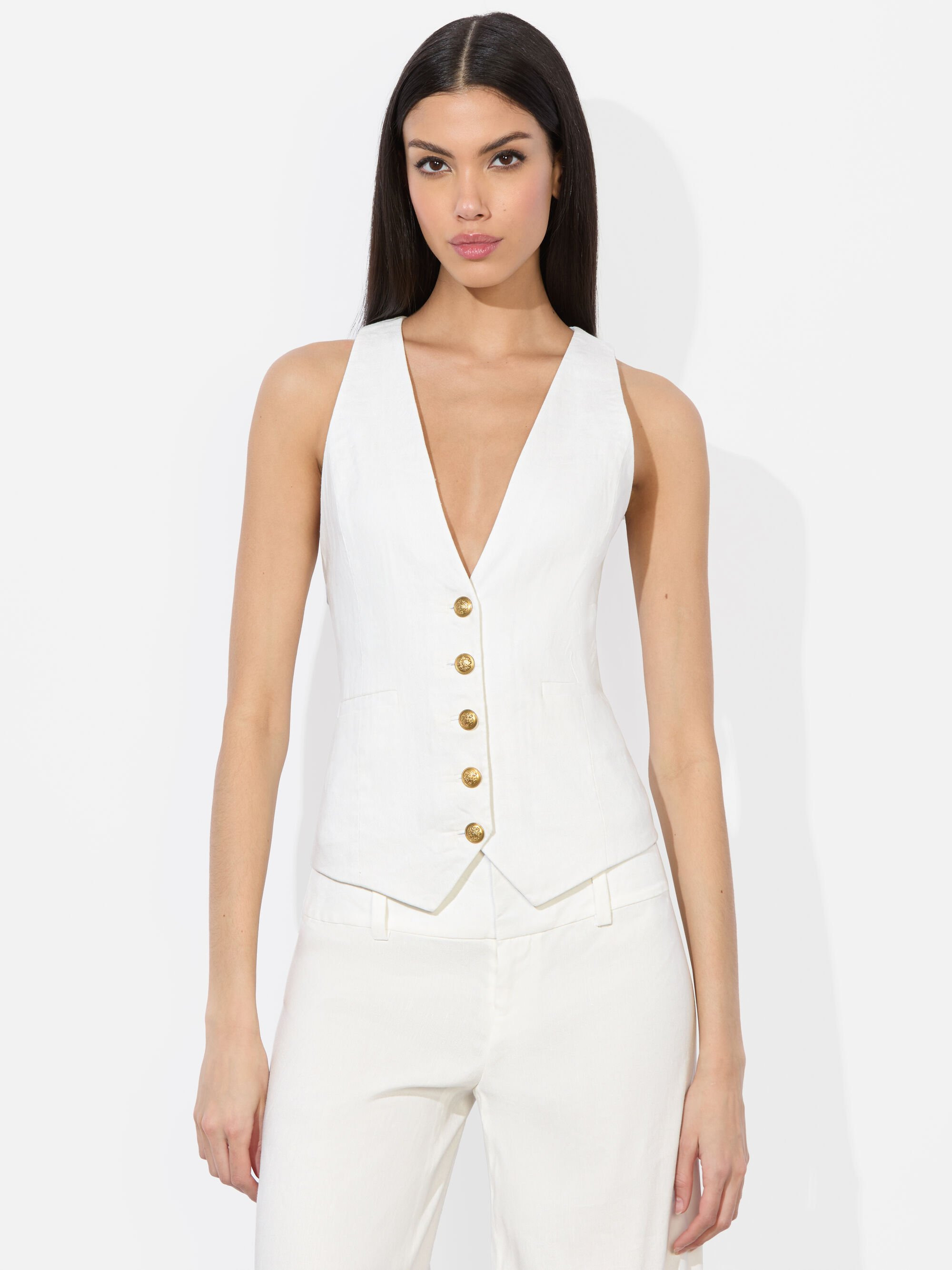 MAZIE LINEN VEST - 2