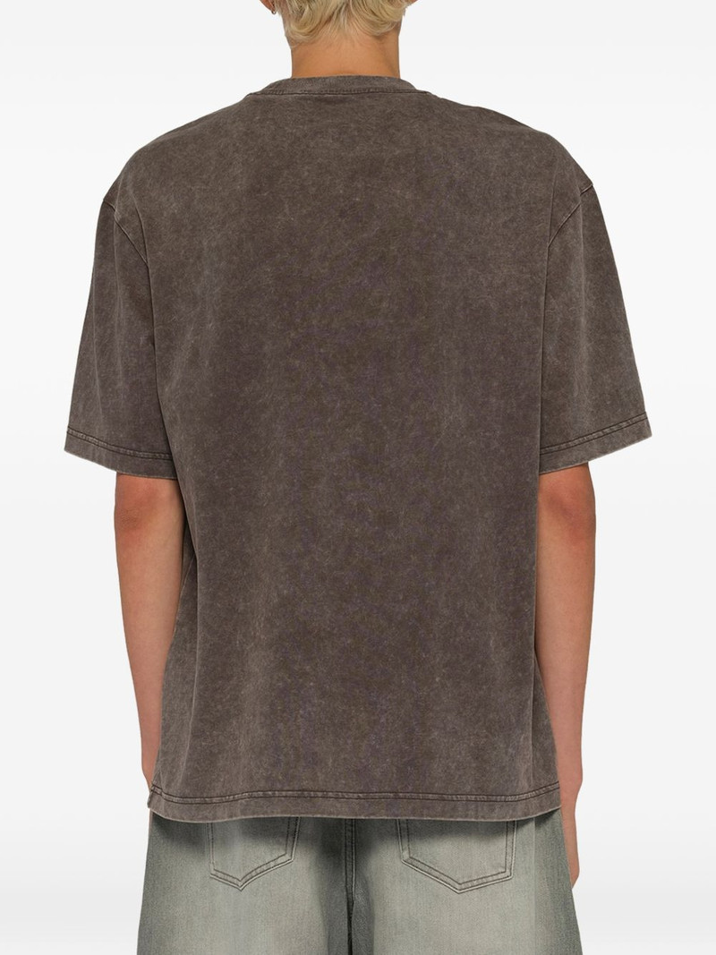 spray-painted plant-motif T-shirt 7
