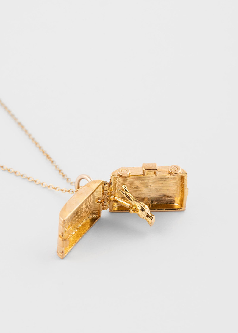 Gold Vintage 'Camera' Necklace 5
