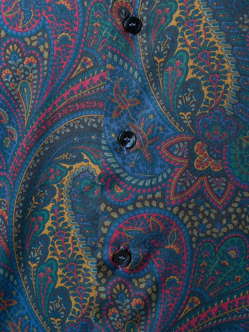 long-sleeved paisley print shirt - 5