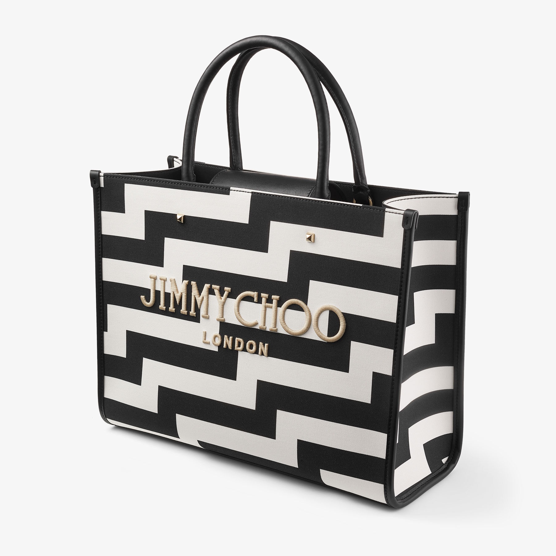 Avenue M Tote
Black and White Avenue Print Canvas Tote Bag with Embroidered Logo - 3