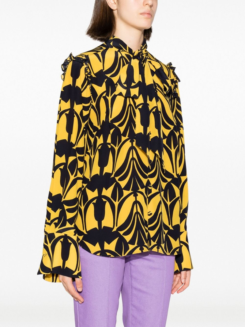Ascot floral-pattern silk shirt 3