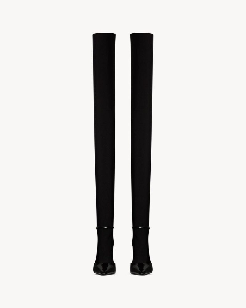 SAINT LAURENT LEE OVER-THE-KNEE BOOTS IN LEATHER AND JERSEY outlook