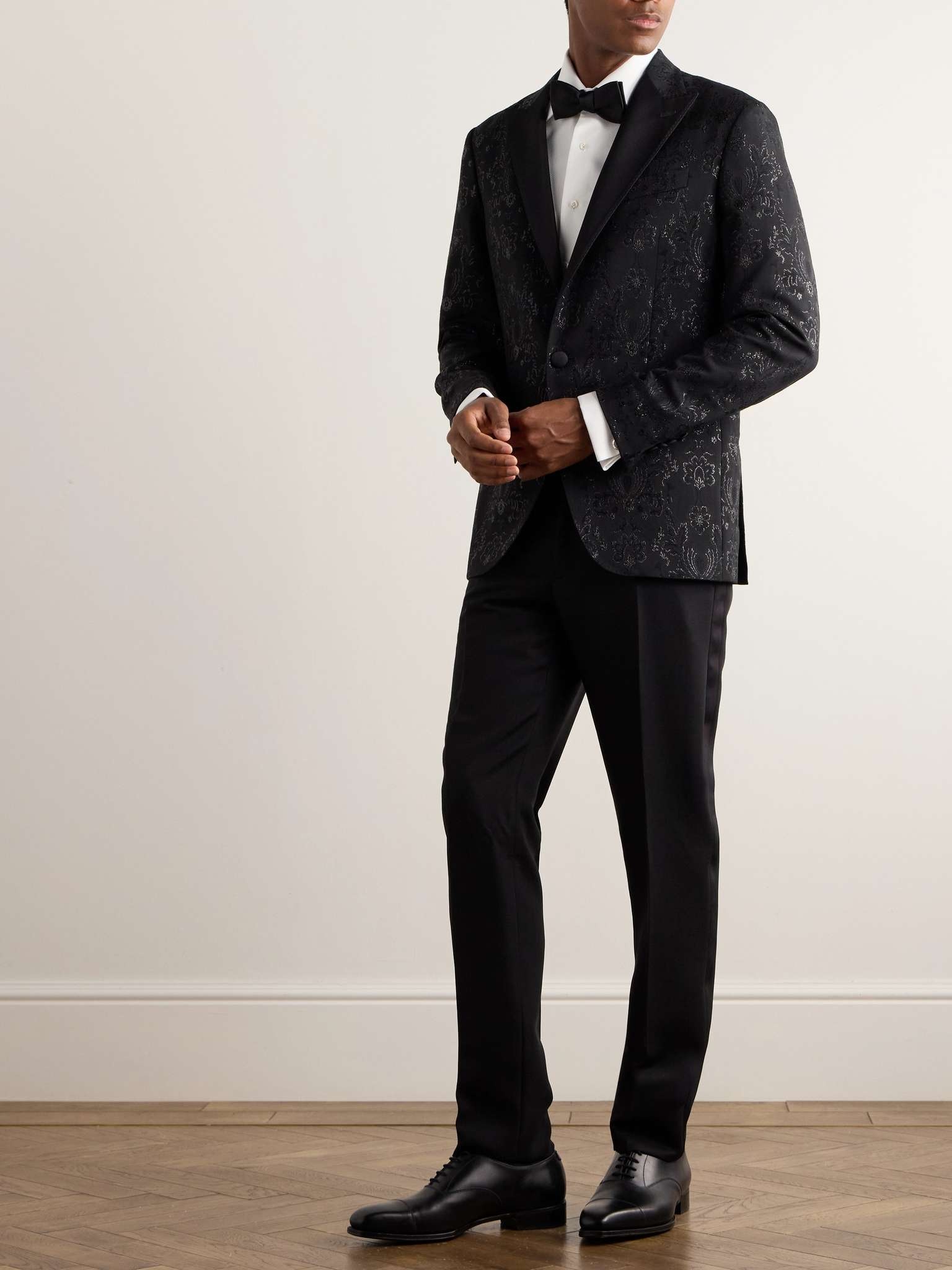 Silk-Trimmed Paisley-Jacquard Wool-Blend Tuxedo Jacket - 2