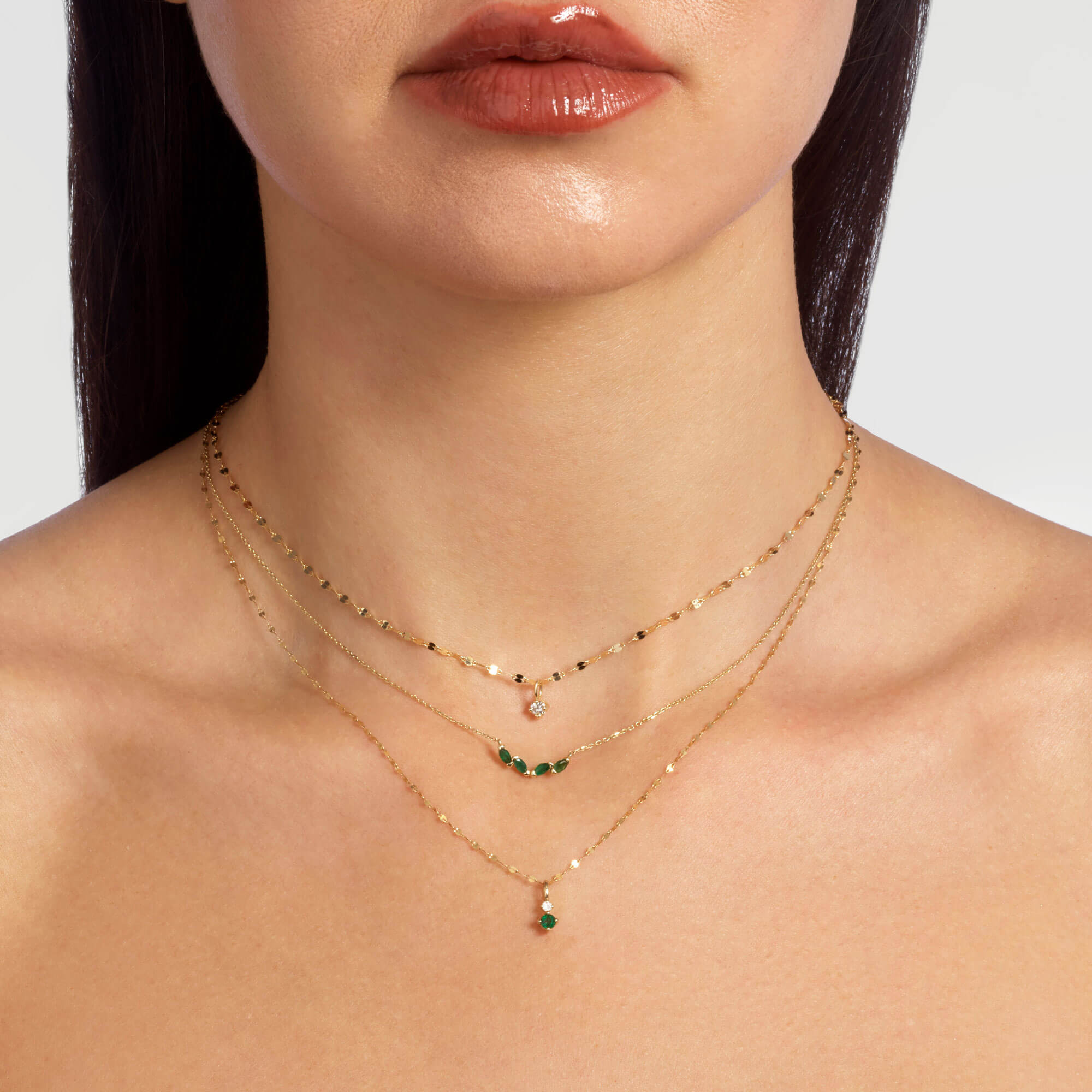 Tiny Green Goddess Necklace - 5