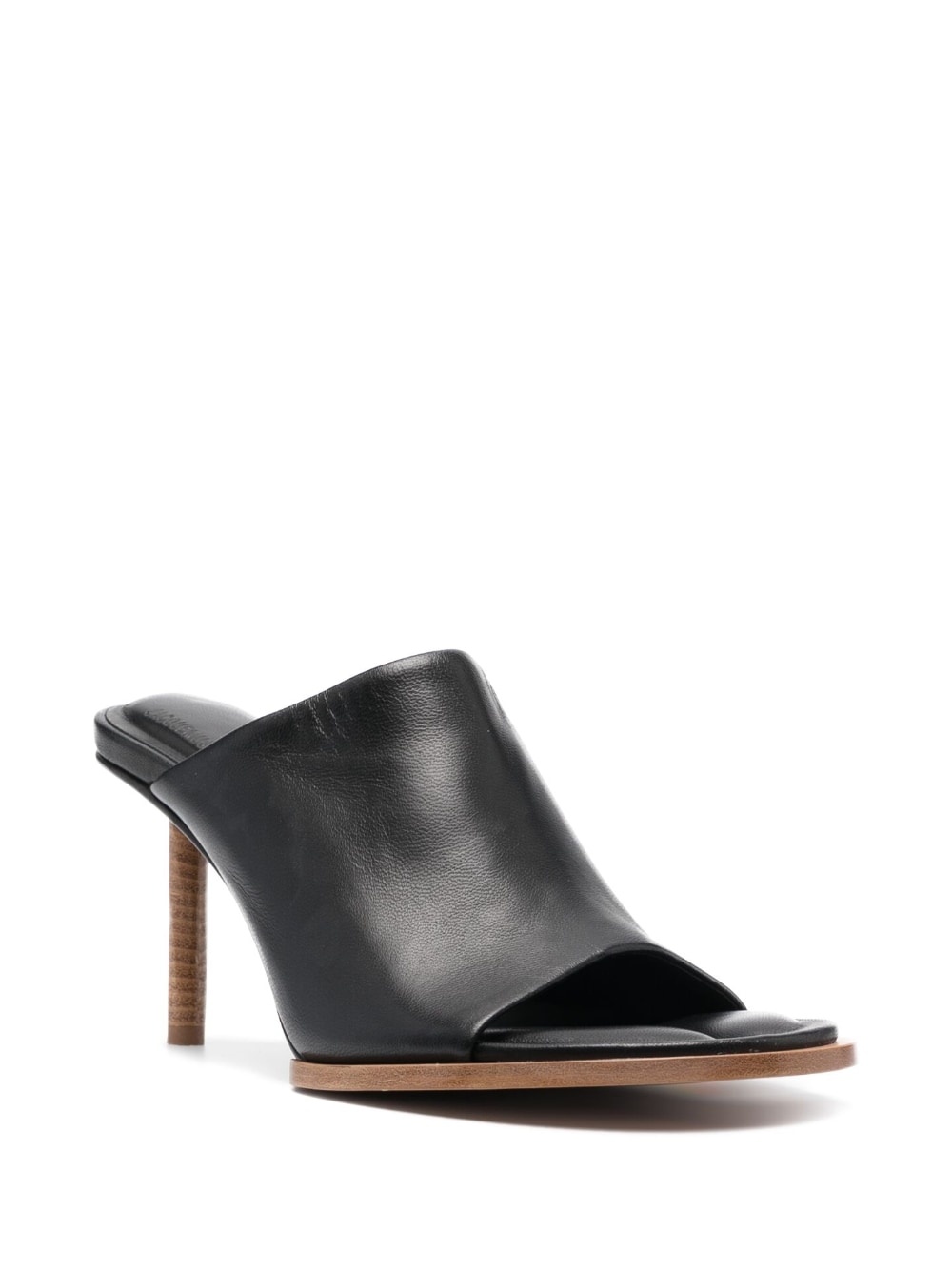 Les Mules Rond Carré leather mules - 2