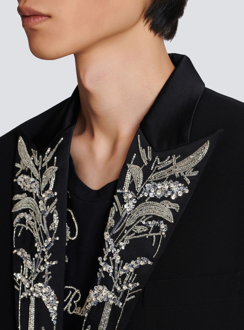 Blazer with embroidered Bamboo collar 8
