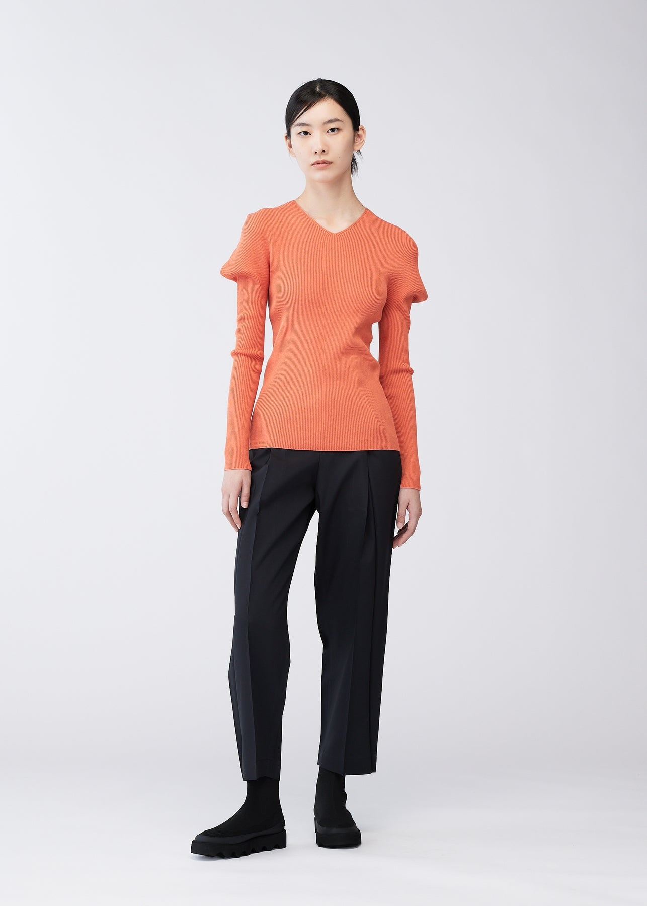 FLAT RIB KNIT TOP - 3