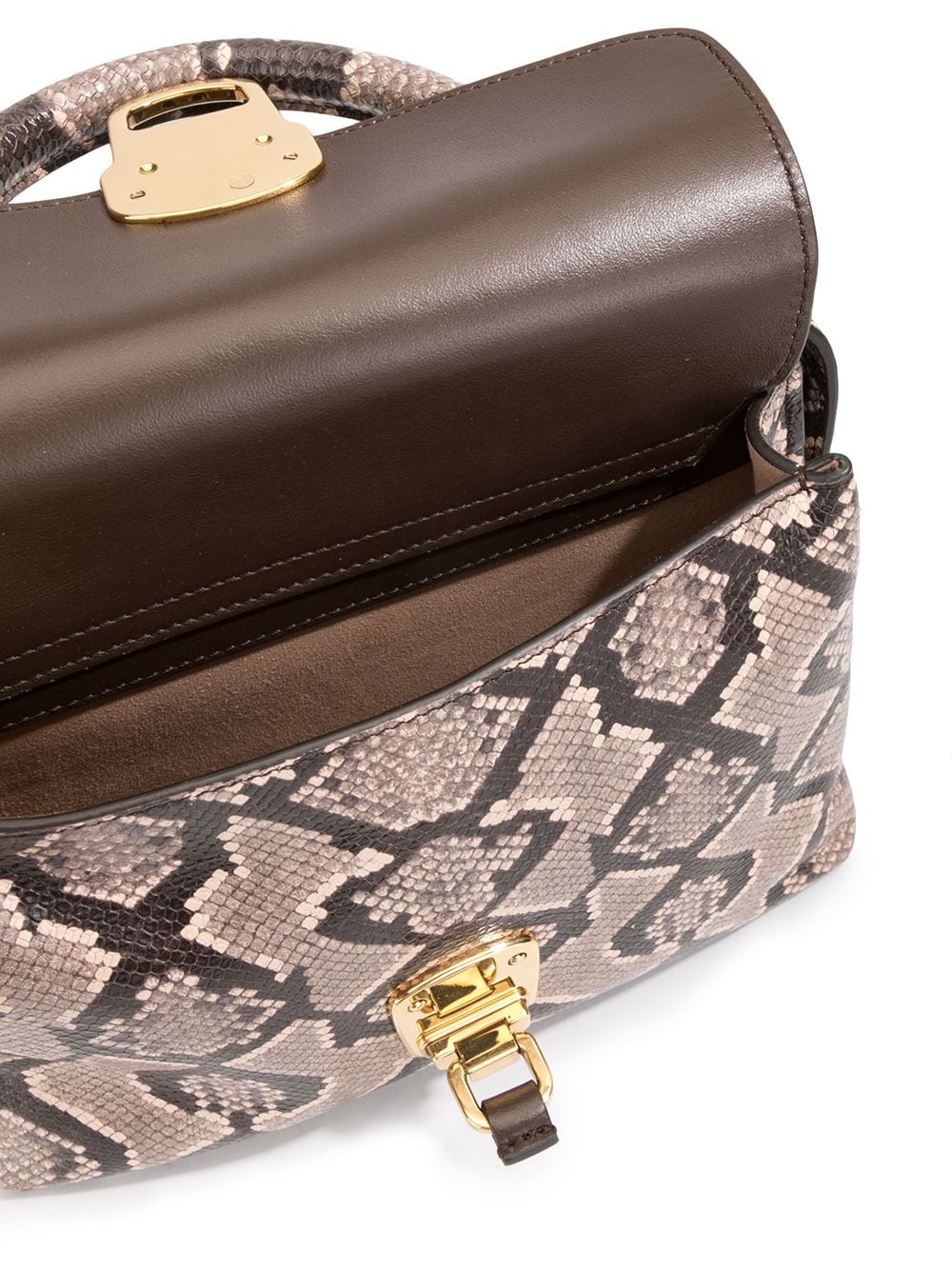 anaconda pattern top handle tote - 5