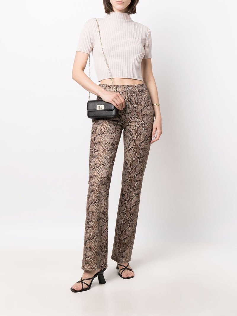 FURLA foldover leather satchel bag outlook