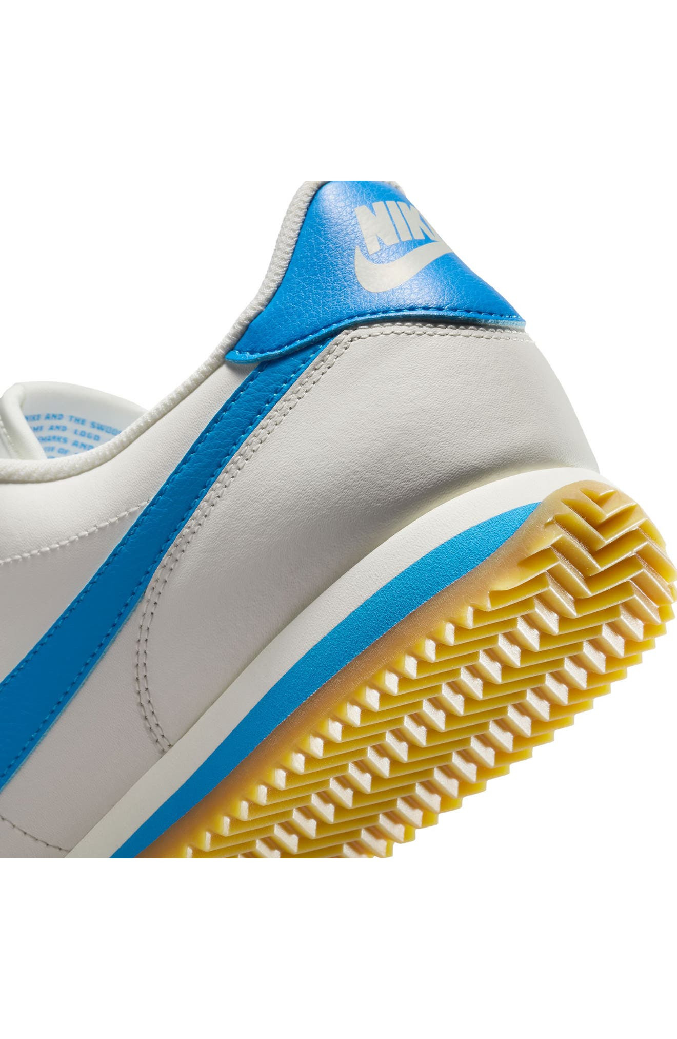 Nike Cortez Sneaker in Sail/Photo Blue/Gum Yellow at Nordstrom - 8