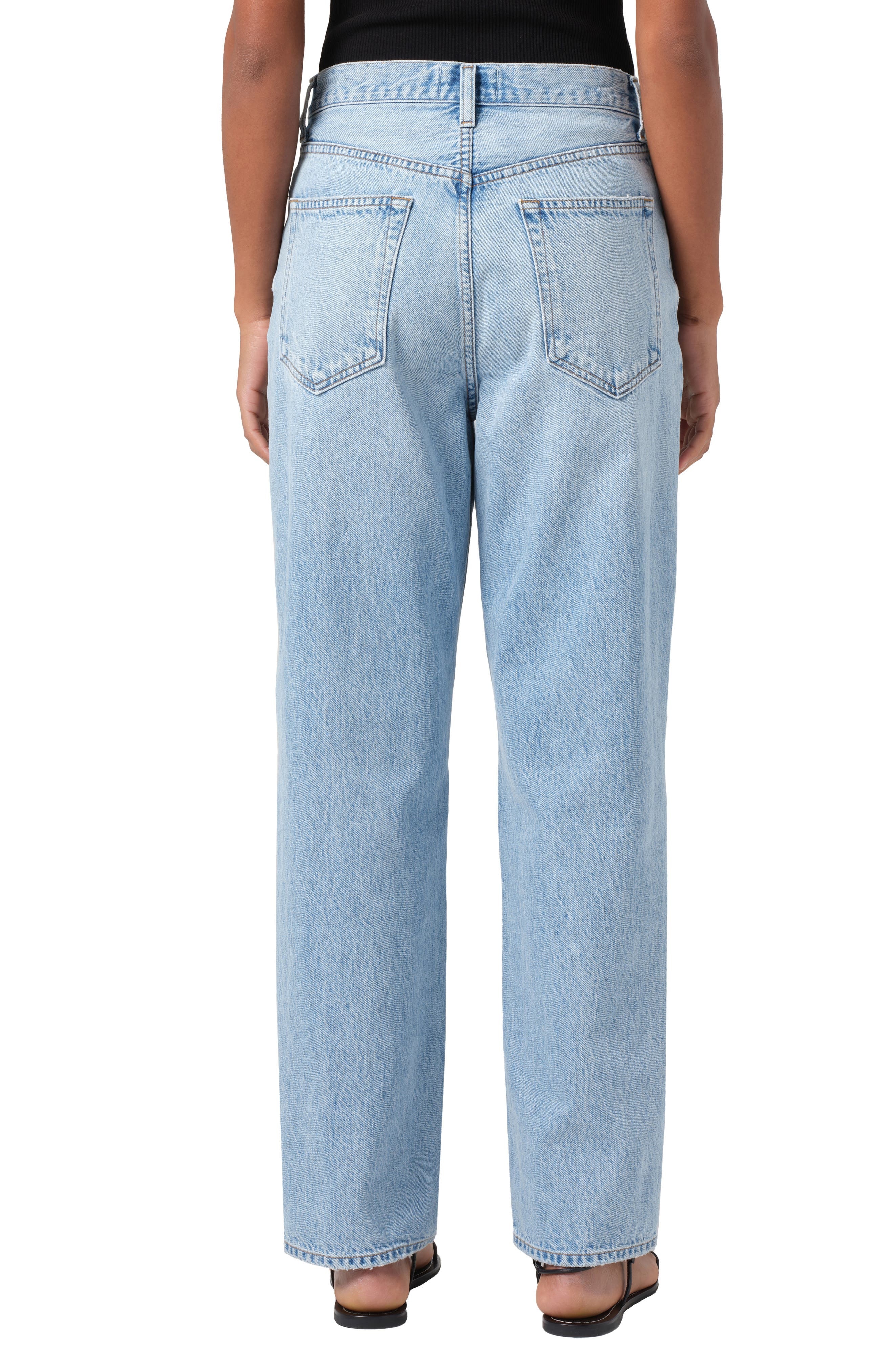 AGOLDE V-Waist Baggy Straight Leg Jeans in Prevail at Nordstrom - 2