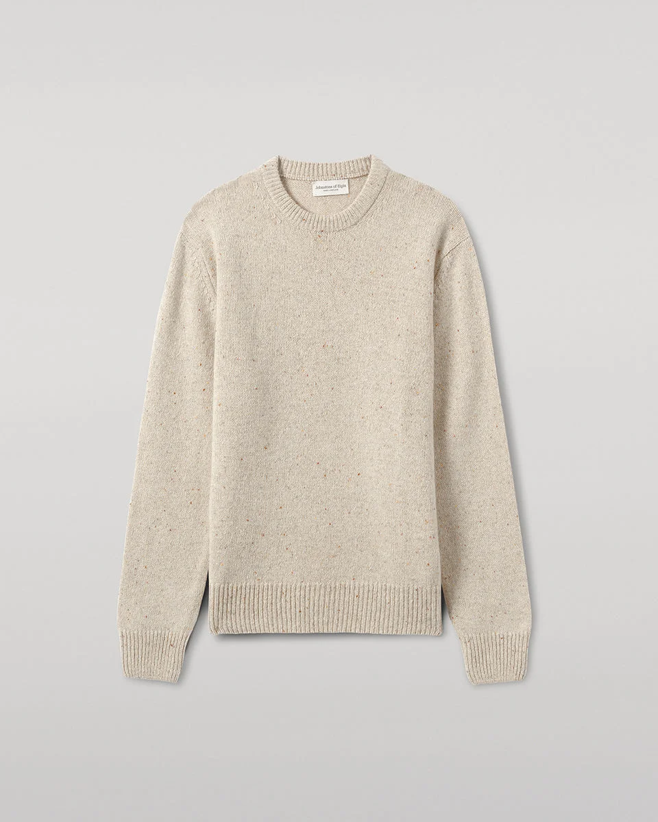 Cream Donegal Cashmere Marl Jumper - 1