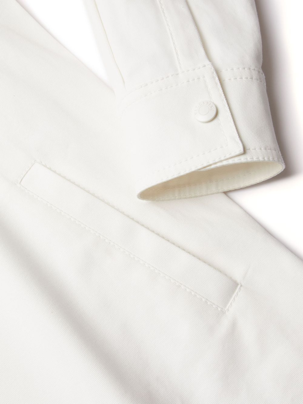 V-detail canvas shirt jacket - 3