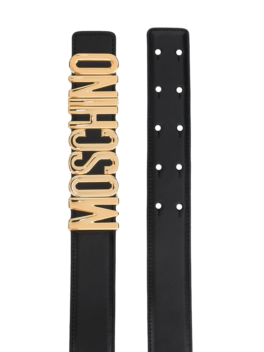 logo belt with gold-tone hardware - 2