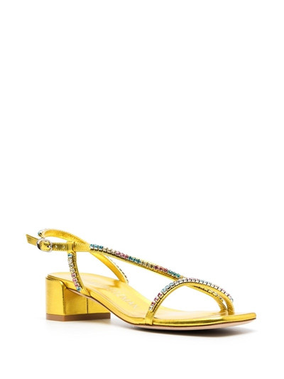 Stuart Weitzman 45mm block-heel crystal-embellished sandals outlook