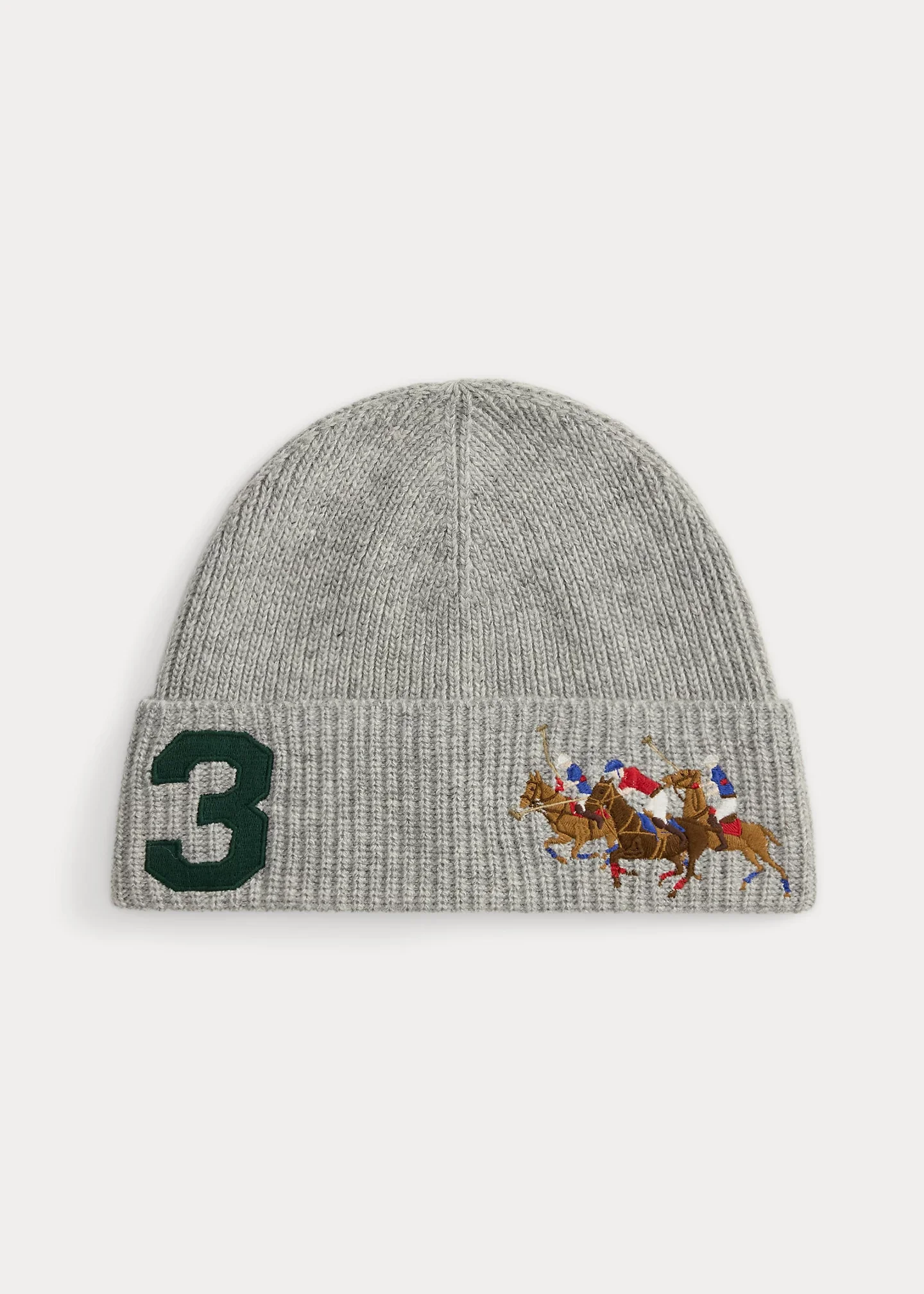 Triple-Pony Rib-Knit Beanie - 1