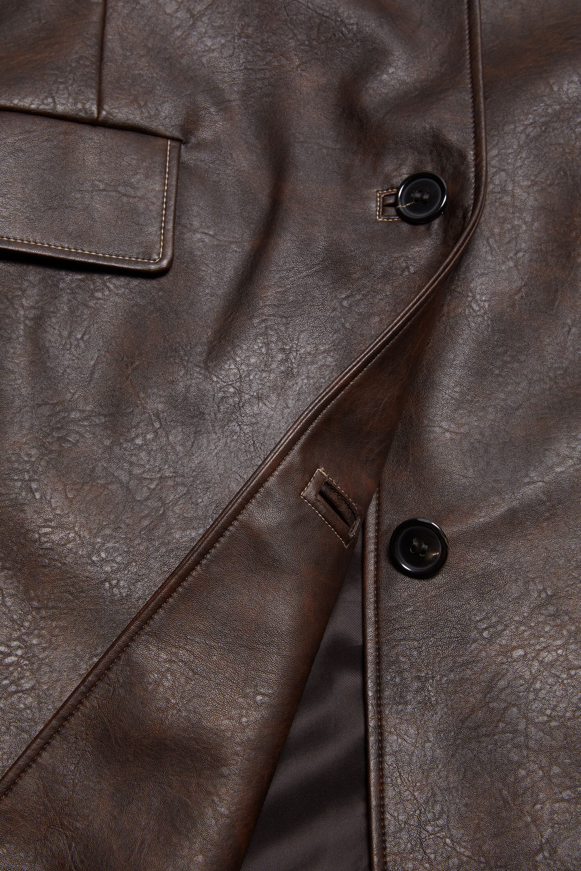 Single-breasted coat - Brown - 6