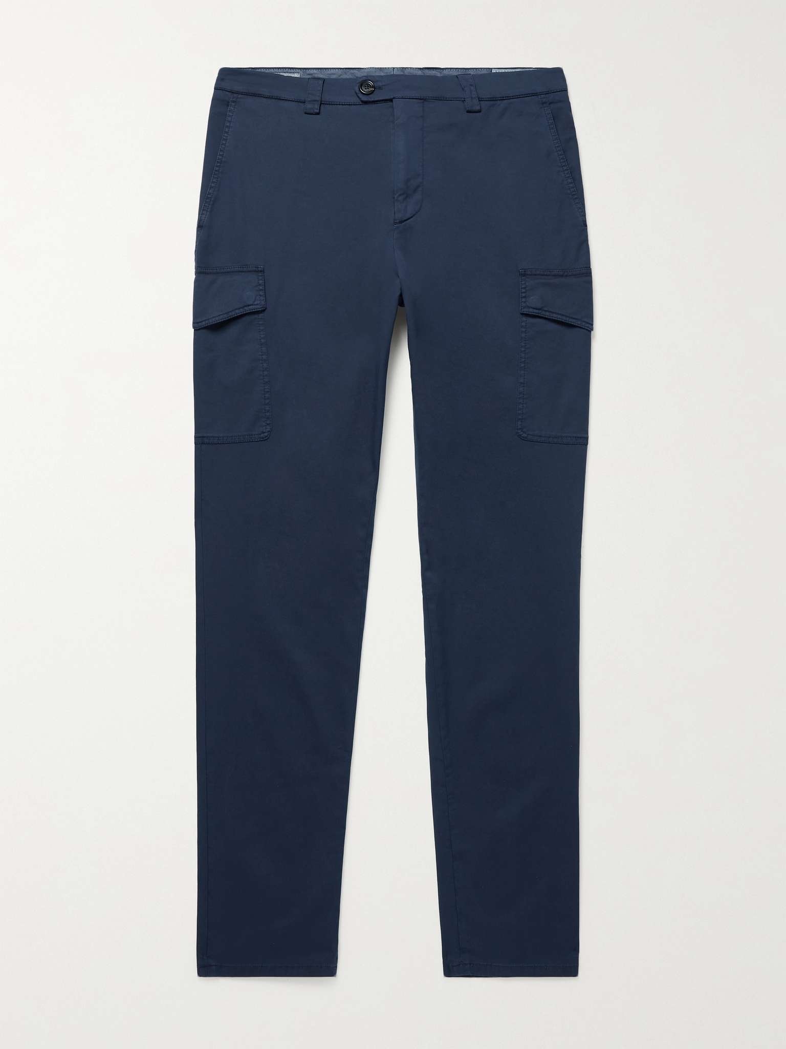 Slim-Fit Cotton-Blend Twill Cargo Trousers - 1