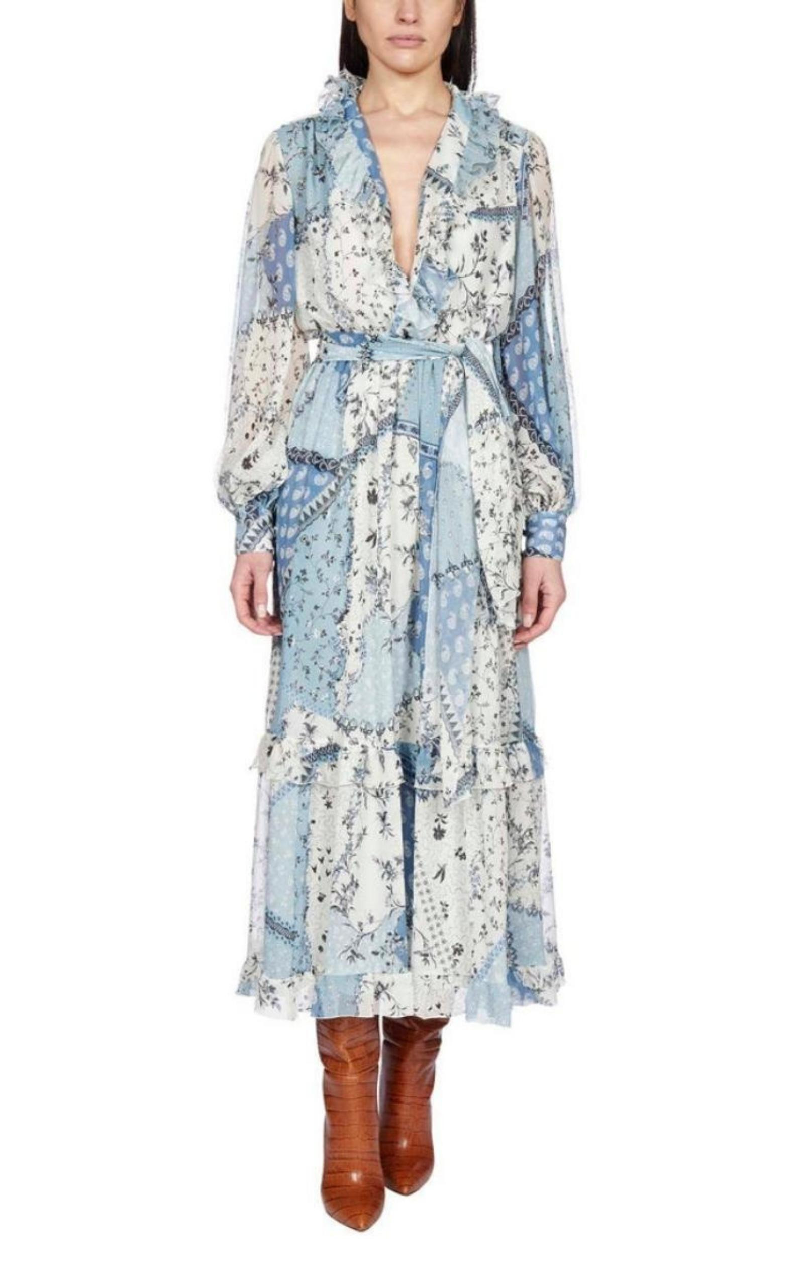 Chio Ruffled Floral-Print Silk-Chiffon Dress - 3