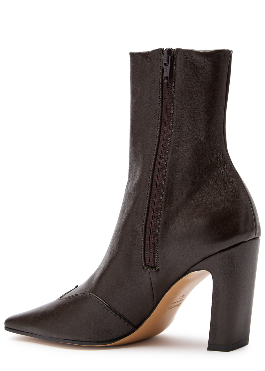 Khaite Nevada 85 Leather Ankle Boots - 2