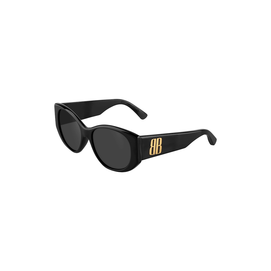 Women's Nano Round Sunglasses in Black - 4