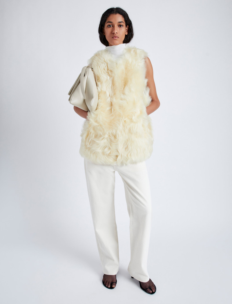 Proenza Schouler Aubrey Vest in Shearling outlook