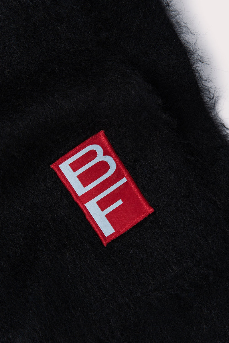 BY FAR SOLID SCARF BLACK ALPACA outlook