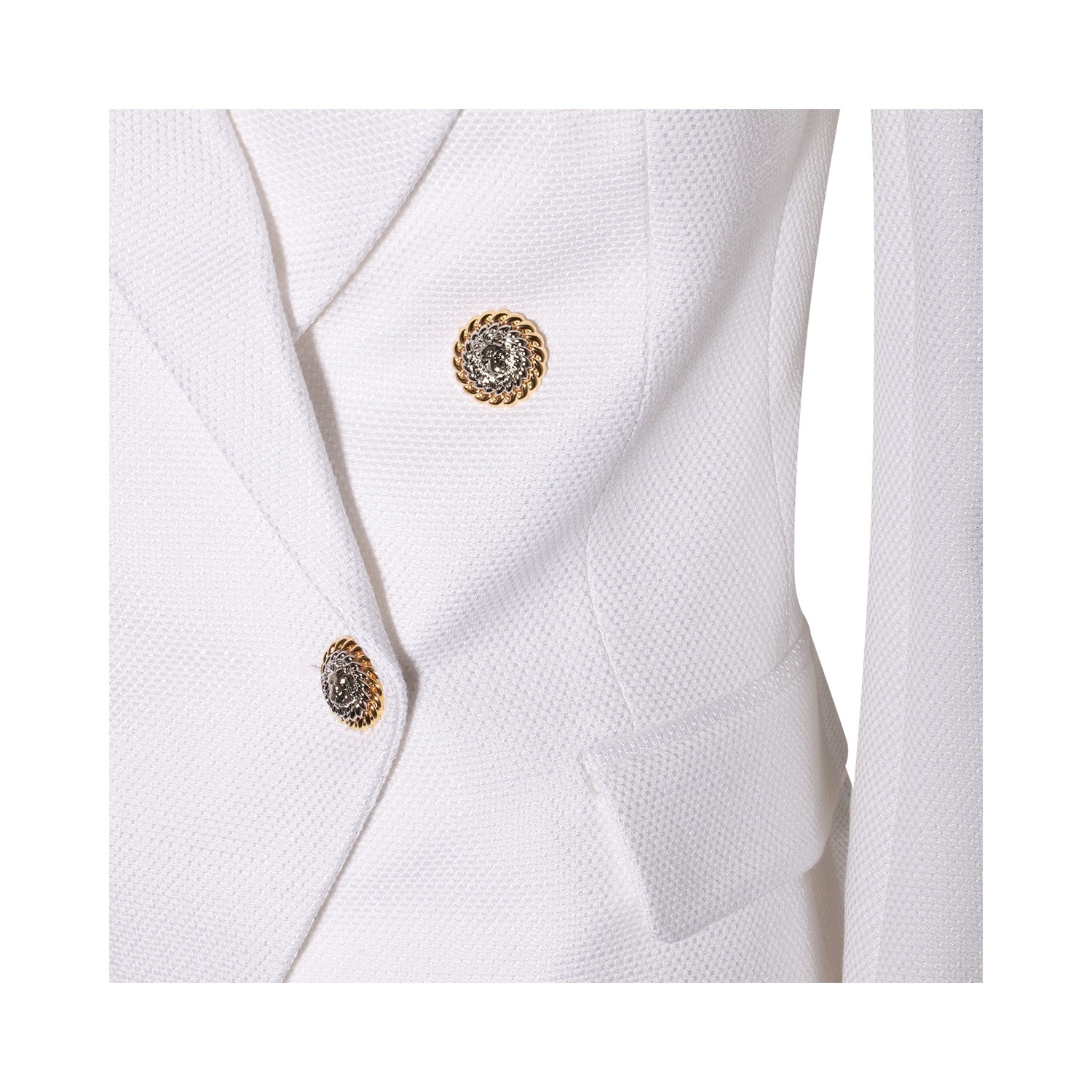 Balmain WHITE VISCOSE BLAZER | palazzobelli | REVERSIBLE