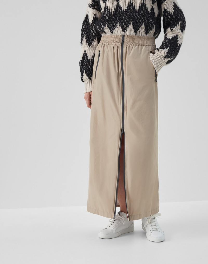 Water-resistant taffeta column skirt - 1