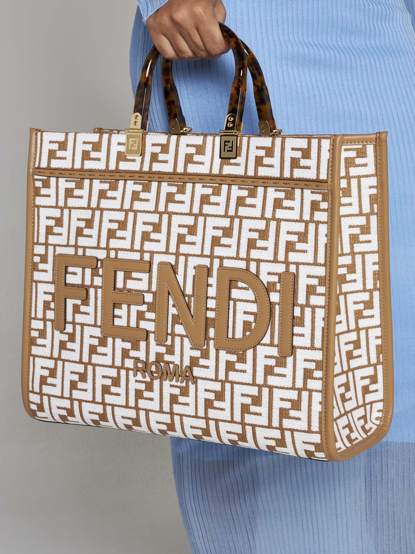 FENDI Fendi Sunshine FF fabric medium tote bag, danielloboutique