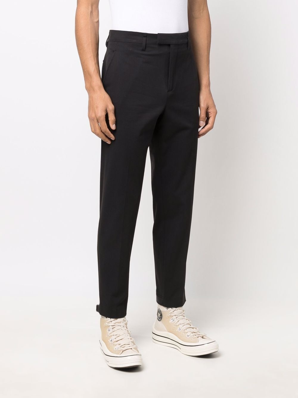 slim-cut cropped trousers - 3