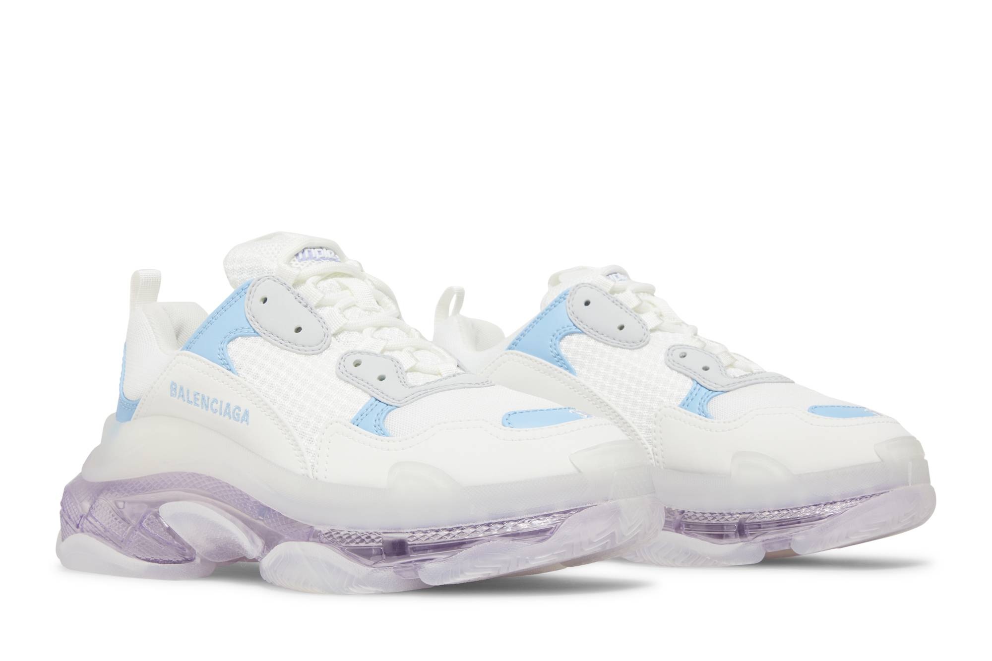 Balenciaga Wmns Triple S 'Clear Sole - Light Blue Purple' - 8