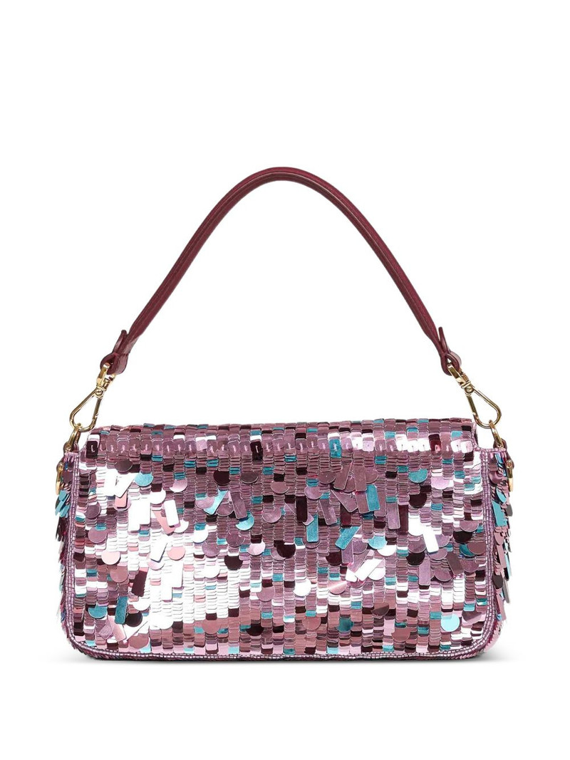 FENDI Baguette sequin-embroidered shoulder bag outlook