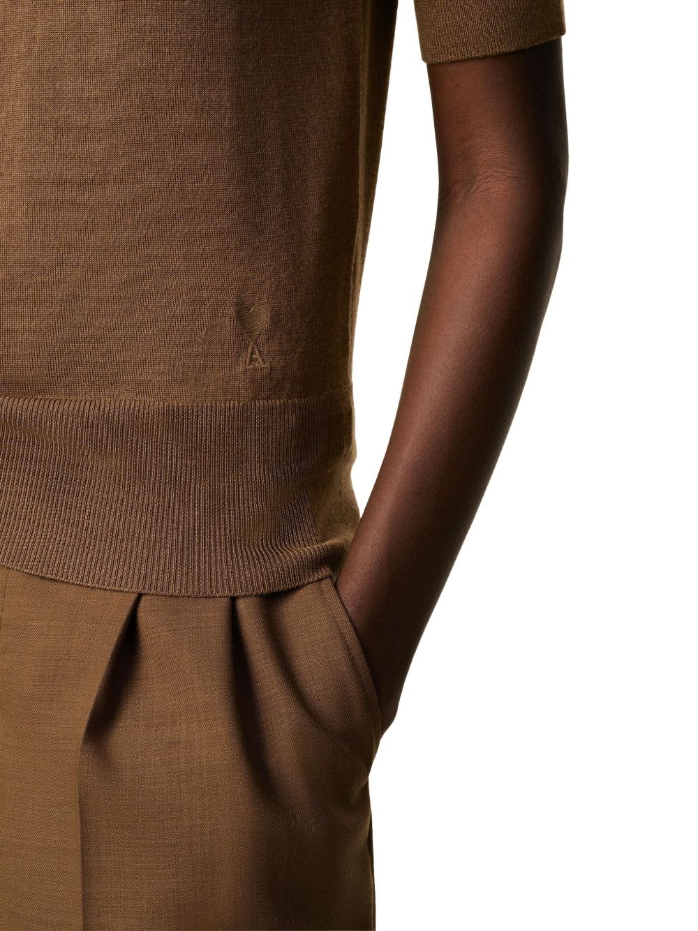 short-sleeve knitted polo shirt - 6